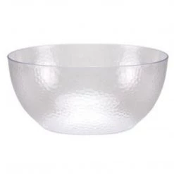 Lillian Pebbled Plastic Bowl Clear 140oz