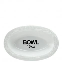 Lillian Tablesettings Pebbled Oval Bowl Pearl 15 Oz