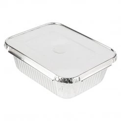 Nicole Collection Disposable Aluminum Lid For 2 1/4 LB Oblong Pan