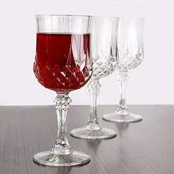 Blue Sky Simcha Collection Crystal Like Elegant Plastic Wine Glasses 8 Oz