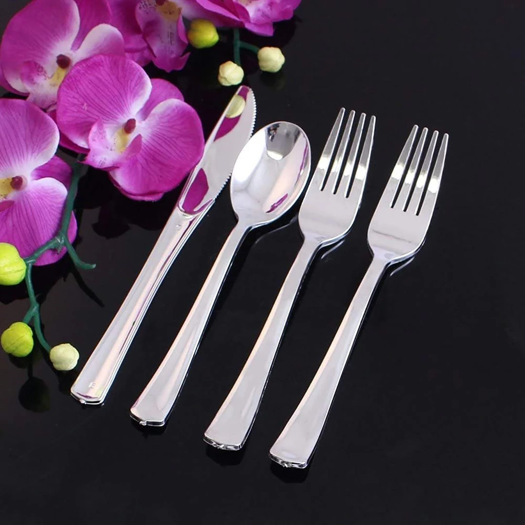 Blue Sky Dynasty Collection Plastic Silver Spoons 4 Blue Sky Dynasty Collection Plastic Silver Spoons