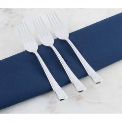 Blue Sky Dynasty Collection Plastic Silver Forks Elegant Cutlery 12 Blue Sky Dynasty Collection Plastic Silver Forks Elegant Cutlery