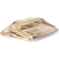 Blue Sky Dynasty Collection Plastic Gold Forks Elegant Cutlery 9 Blue Sky Dynasty Collection Plastic Gold Forks Elegant Cutlery