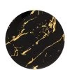 Blue Sky Gold Stroke Black Dinner Plates 7.5″ Elegant Plates