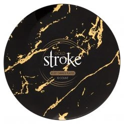 Blue Sky Gold Stroke Black Dinner Plates 10.25″