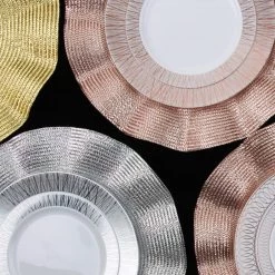 Decorline Silver Braided Chargers 14.5″