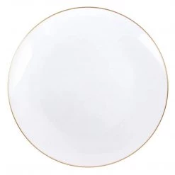 Decorline Organic Collection Dinner Plate White & Gold Rim Tableware Package Elegant Party Sets