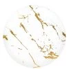 Blue Sky Elegant Plates Gold Stroke White Dinner Plates 9″