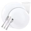 Decorline Elegant Party Sets Organic Collection Dinner Plate White Tableware Package