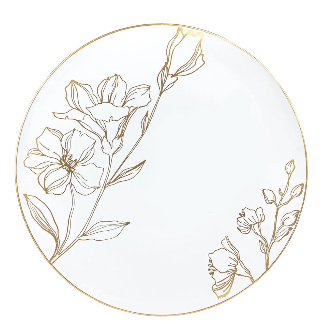Blue Sky Antique Gold Floral Dinner Plates 9″ 1 Blue Sky Antique Gold Floral Dinner Plates 9″