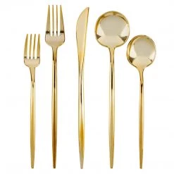 Blue Sky NOVELTY FLATWARE DINNER SOUP SPOONS GOLD