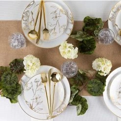 Blue Sky NOVELTY FLATWARE DINNER SALAD FORKS GOLD Elegant Cutlery