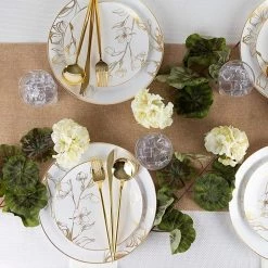 Blue Sky NOVELTY FLATWARE CUTLERY GOLD COMBO SET 40CT Elegant Cutlery