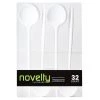 Blue Sky Elegant Cutlery NOVELTY FLATWARE DINNER TEASPOONS WHITE