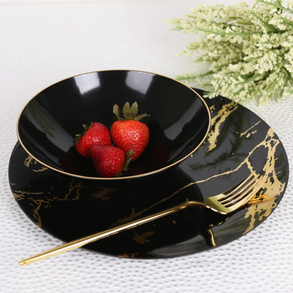 Blue Sky Organic Black Gold Rim Bowls 16 Oz 3 Blue Sky Organic Black Gold Rim Bowls 16 Oz