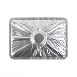 Blue Sky Jet Foil Disposable Aluminum Small Rectangle Pots With Lids Combo