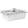 Blue Sky Jet Foil Disposable Aluminum Small Rectangle Pots With Lids Combo