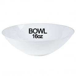 Blue Sky Elegant Plates Organic White/Silver Rim Bowls 16 Oz