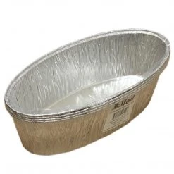 Blue Sky JetFoil Disposable Aluminum Challah Oval Foil Pan Medium 10" 3lb