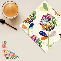 Nicole Fantini Collection Elegant Napkins Ball Of Blooms Disposable Lunch Paper Napkins 20 Ct