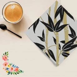 Nicole Fantini Collection Bamboo Garden Disposable Lunch Paper Napkins 20 Ct Elegant Napkins