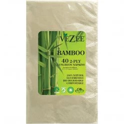 Nicole Fantini Collection SALE VEZEE BAMBOO DISPOSABLE BISTRO NAPKINS 2 PLY 40CT Clearance Sale