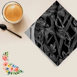 Decorline Black Dinner Setting Lunch Napkins 20 Ct