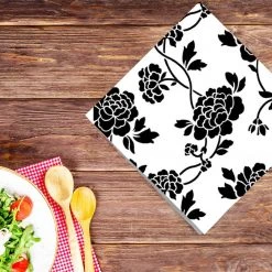 Nicole Fantini Collection Elegant Napkins Black Tie Affair Disposable Lunch Paper Napkins 20 Ct