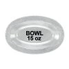 Lillian Tablesetting Pebbled Plastic Oval Serving Bowl Clear 15 Oz