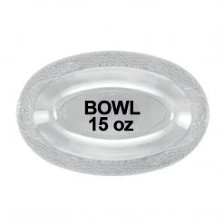 Lillian Tablesetting Pebbled Plastic Oval Serving Bowl Clear 15 Oz