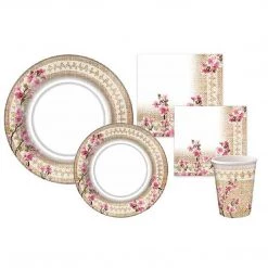 Hanna K Clearance Sale SALE Paper Cup Burlap Blossom Coated Hot Cold 9 Oz 24 Count