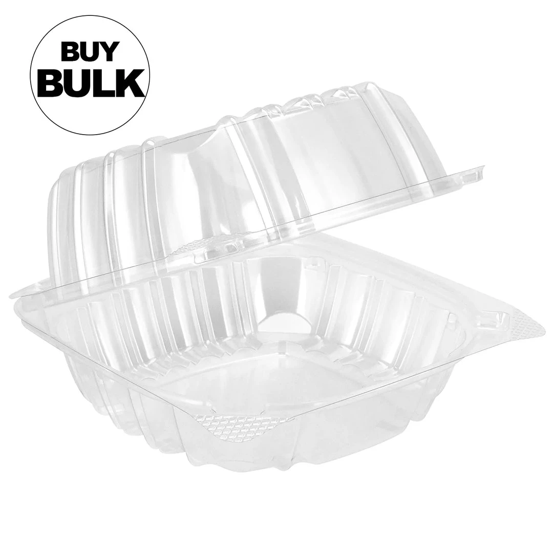 Salad Containers Dart Clear 5"x5" Seal Hinged-Lid Plastic Containers Take-out Container For Cake, Sandwich 1 Salad Containers Dart Clear 5"x5" Seal Hinged-Lid Plastic Containers Take-out Container For Cake, Sandwich