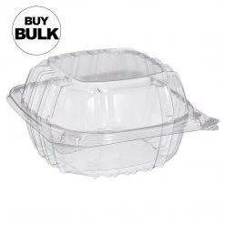 Dart Clear 6"x6" Seal Hinged-Lid Plastic Containers Take-out Container For Cake, Sandwich