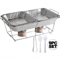 Nicole Fantini Collection Disposable Aluminum Full Size Disposable Wire Chafer Stand Kit 9PC