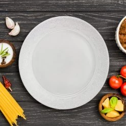 Decorline Elegant Chargers Charger Hammered Design Plates Clear 13" 2CT