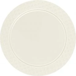 Decorline Charger Diamond Design Plates Cream 13" 2CT
