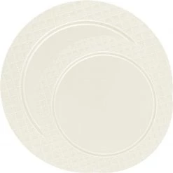 Decorline Charger Diamond Design Plates Cream 13