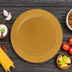 Decorline Charger Diamond Design Plates Gold 13" 2CT