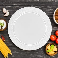 Decorline Charger Diamond Design Plates Clear 13" 2CT