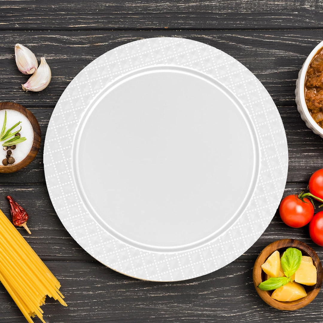 Decorline Charger Diamond Design Plates Clear 13" 2CT 2 Decorline Charger Diamond Design Plates Clear 13" 2CT