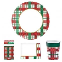 Hanna K Christmas Plaid Premium Lunch Napkins