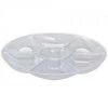 Hanna K Signature Trays / Platters Clear 7 Compartment 14" Plastic Platter