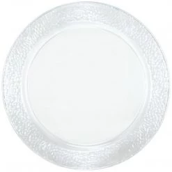 Lillian Elegant Trays Clear Pebbled 13.5" Clear Plastic Tray