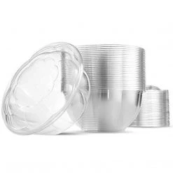 OnlyOneStopShop 32 Oz Salad To-Go Containers - Clear Plastic Disposable Salad Containers/Bowls With Airtight Lids