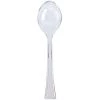 Lillian Clear Heavyweight Plastic Salad Serving Spoon 12"