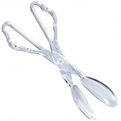 Party Dimensions Serving Utensils Clear Plastic Salad Tong 10"
