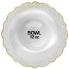 Decorline Confetti Collections Soup Bowls White Gold 12 Oz Elegant Plates