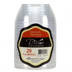 Hanna K D'Vine Plastic Dessert Bowl Heavyweight Clear 6 Oz