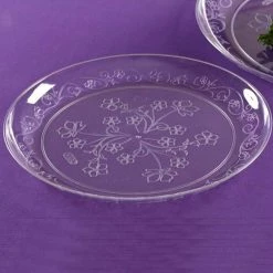 Hanna K D'Vine Plastic Salad Plate Heavyweight Clear 7