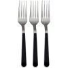 Decorline SALE Duo Fancy Handle Plastic Cutlery Forks Silver Black Light Weight 20 Count